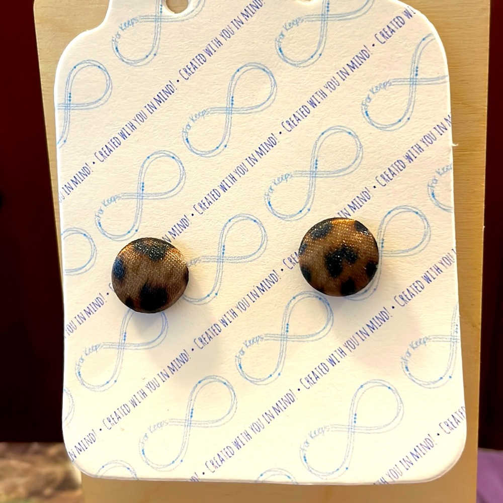 For Keeps Stud Earrings- Leopard/Cheetah print